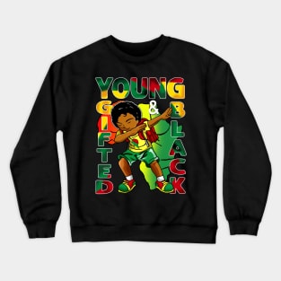 Black History Month Decorations Top Young Gifted Black Boys Tie-Dye Crewneck Sweatshirt